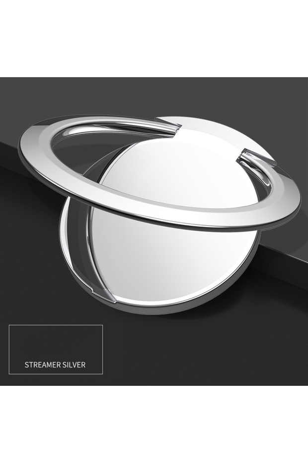 Silvery Universal Finger Ring Holder Stand Grip 360° Rotating For Mobile Phone Bracket Car Magnetic