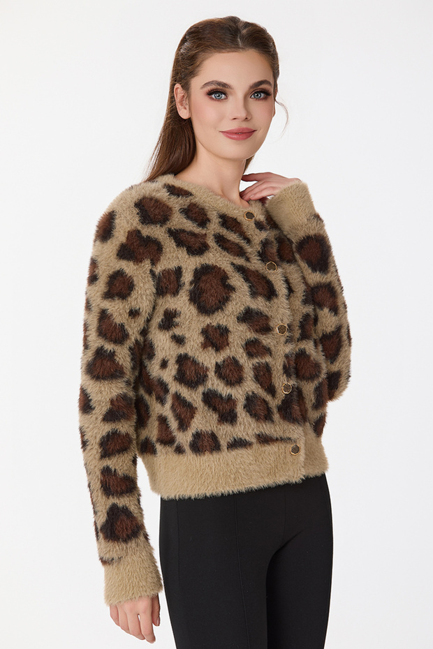 جاكيت فرو بنقشة الفهد - 3