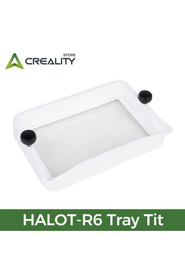 for HALOT-R6 Original Creality HALOT-R6 Tray Tit_198.56×132.73x30.4_PP_White Resin Vat Kit Plastic T