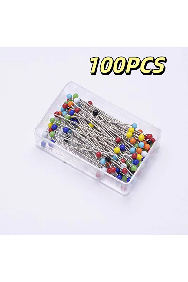 500PCS 100/500PCS Sewing Pins Straight Pin Multicolor Pearlized Ball Head Quilting Pins for Fabric D