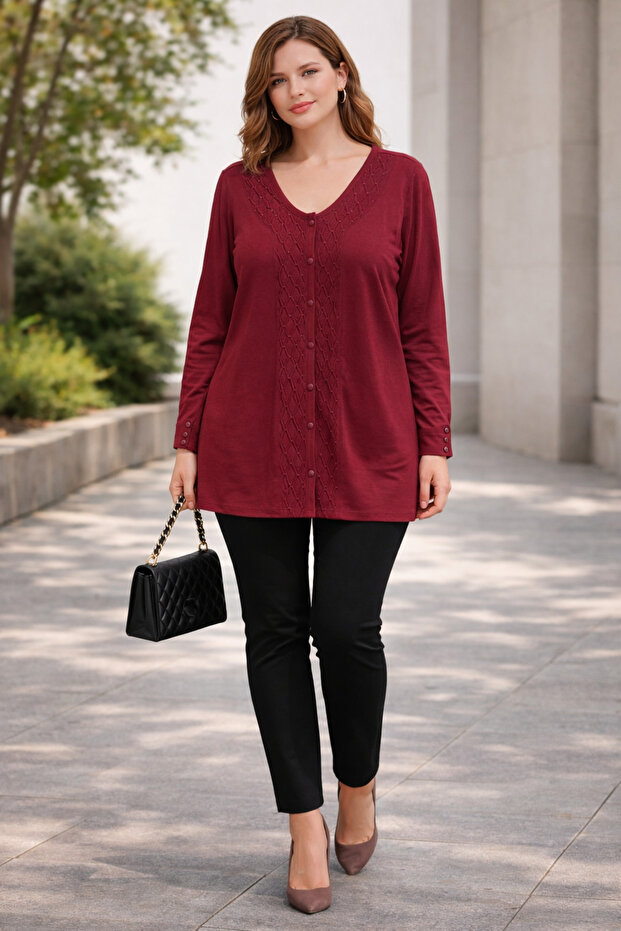 Pattern Combed Cotton Jacket - 1