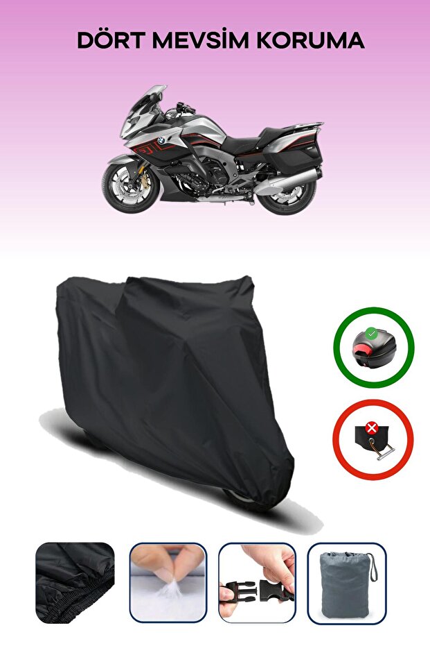 Black Rear Bag Compatible Bmw K 1600 Gt Compatible Motorcycle Tarpaulin Motor Cover