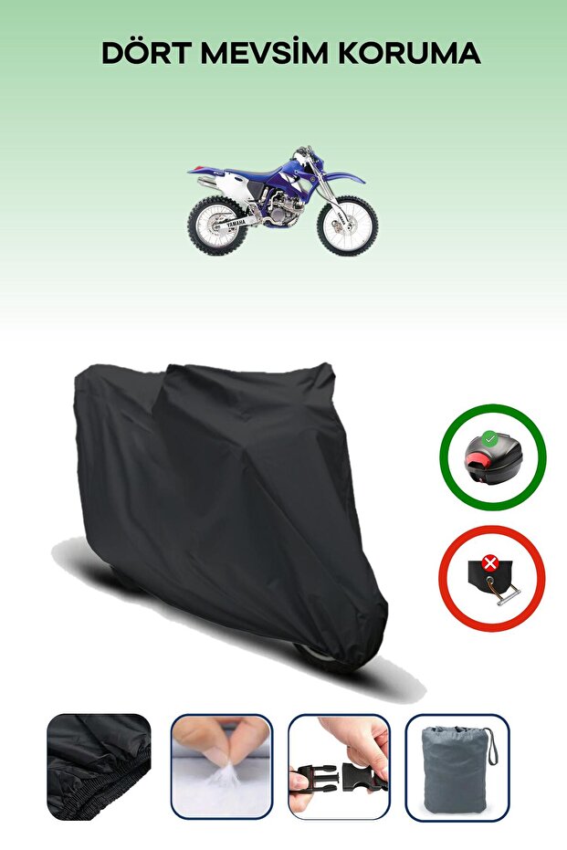 Black Rear Bag Compatible Yamaha Wr 426 F Compatible Motorcycle Canvas Motor Cover
