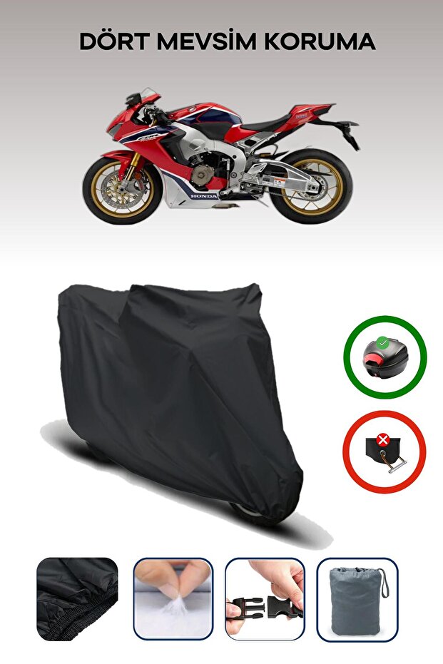 Black Rear Bag Compatible Honda Cbr 1000 Rr Sp Compatible Motorcycle Canvas Motor Cover