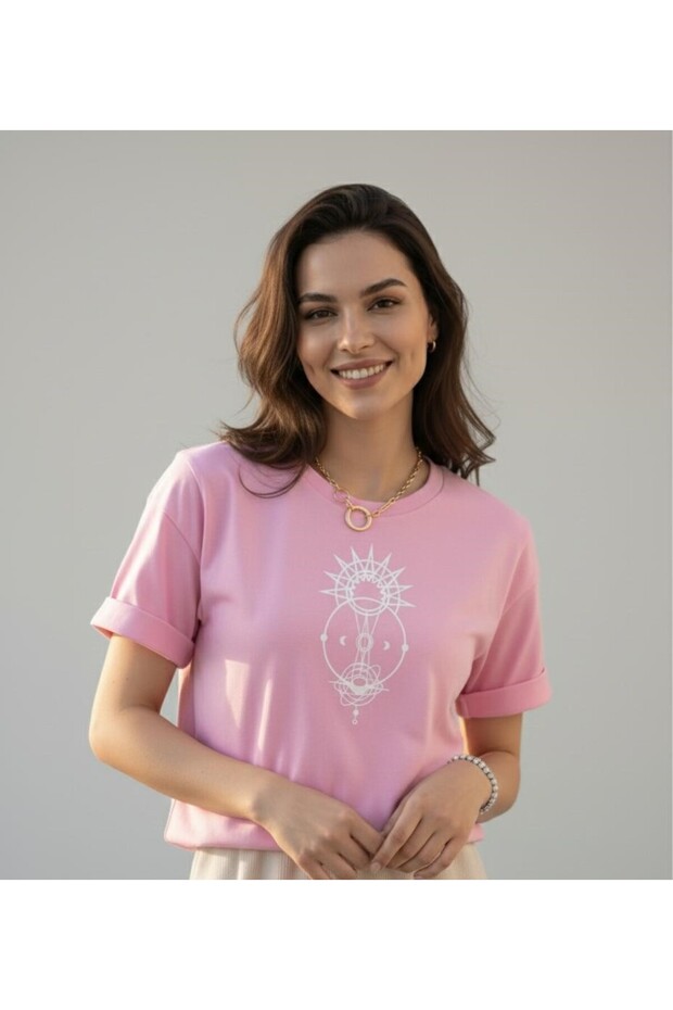Women's Moon Soul Printed Crew Neck Tshirt