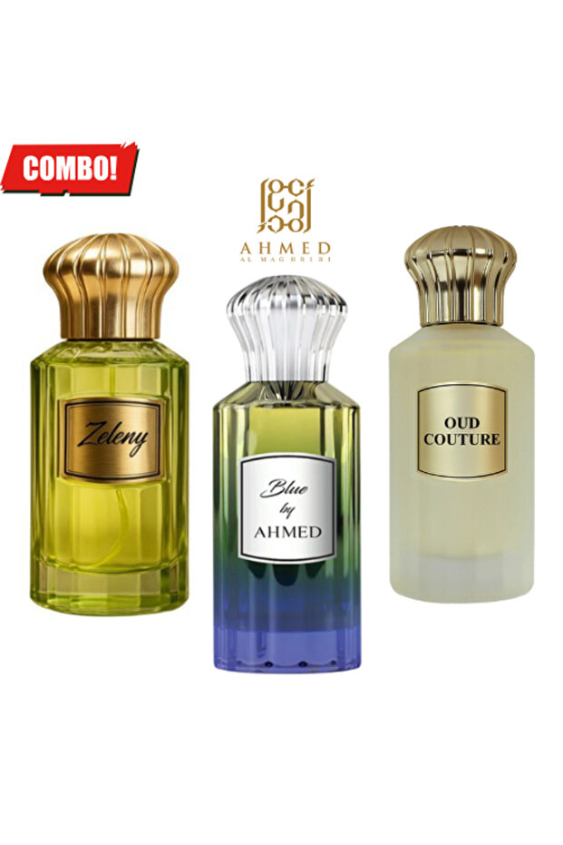 مجموعة عطور بلو من أحمد، زيليني، وعود كوتور (3 عطور)