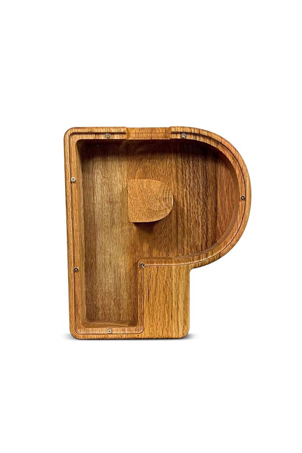 p Twenty-six English Alphabet Moneybox Coin Money Piggy Bank Wooden Letter Saving Box Desktop Ornam.