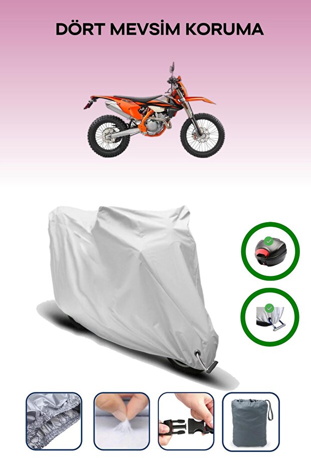 Gray Rear Bag and Lock Compatible Ktm 250 Exc-F Compatible Engine Cover