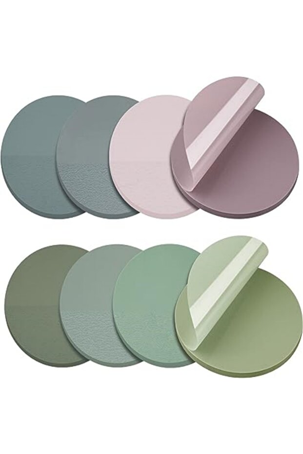 400pcs Morandi Sticky Notes, Clear Waterproof Round Translucent Sticky Labels, Sticky Tabs for An...