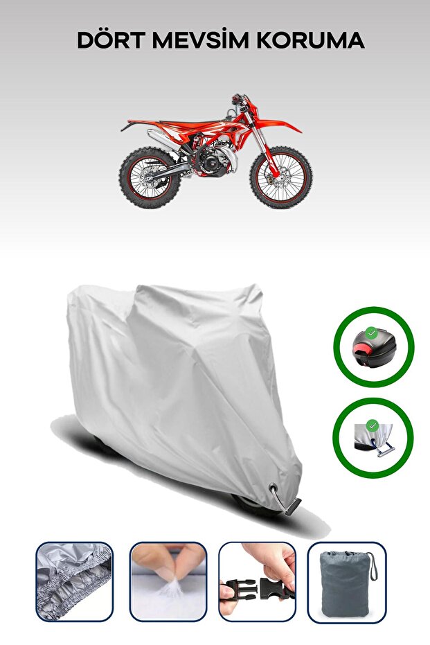 Gray Rear Bag and Lock Compatible Beta Xtrainer Compatible Motor Tarpaulin
