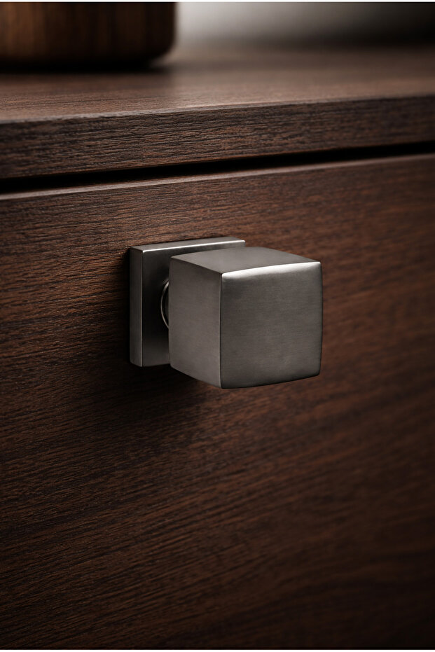 5 Pack 777/20/09 Square Button Handle | Modern Metal Furniture Button | Cabinet & Drawer Handle