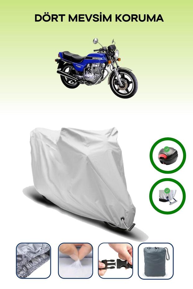 Gray Tail Bag and Lock Compatible Honda Cb 250 Compatible Motorcycle Tarpaulin