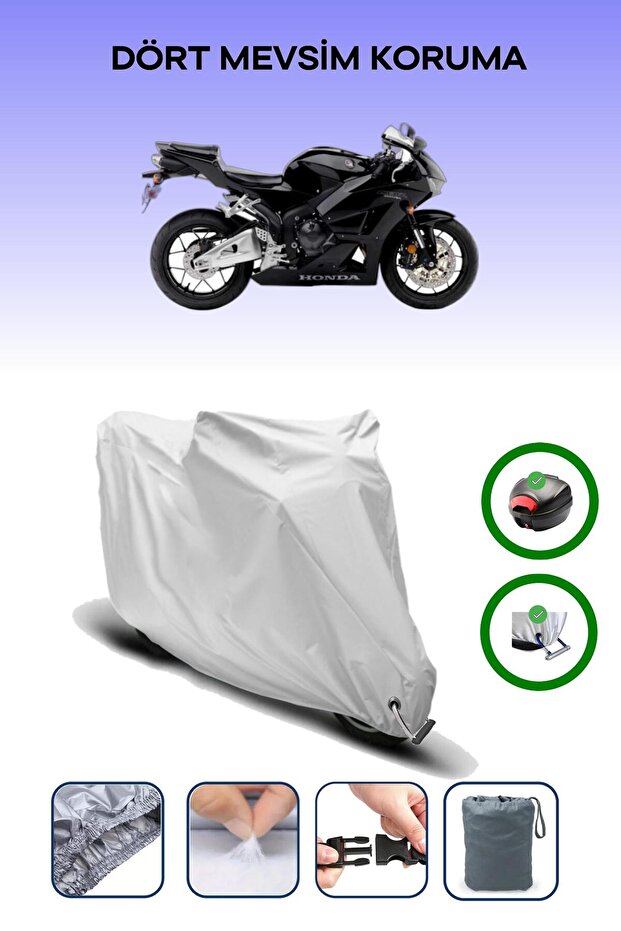 Gray Tail Bag and Lock Compatible Honda Cbr 600 Rr Compatible Motor Tarpaulin