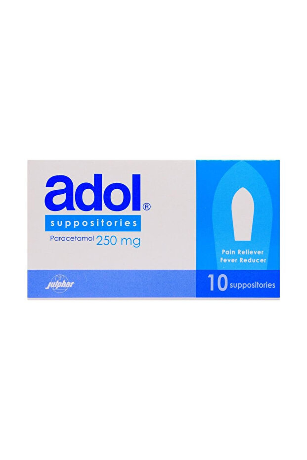 Suppositories Used for Relieving Pain and Fever In Children, 10 Pieces, 250 Mg