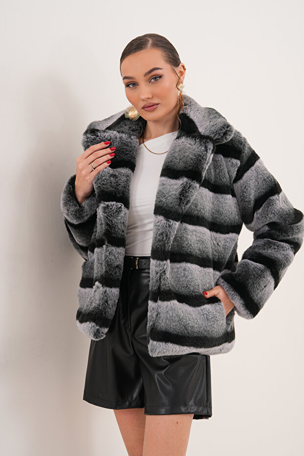 Jacket Collar Feathered Jacket - 1