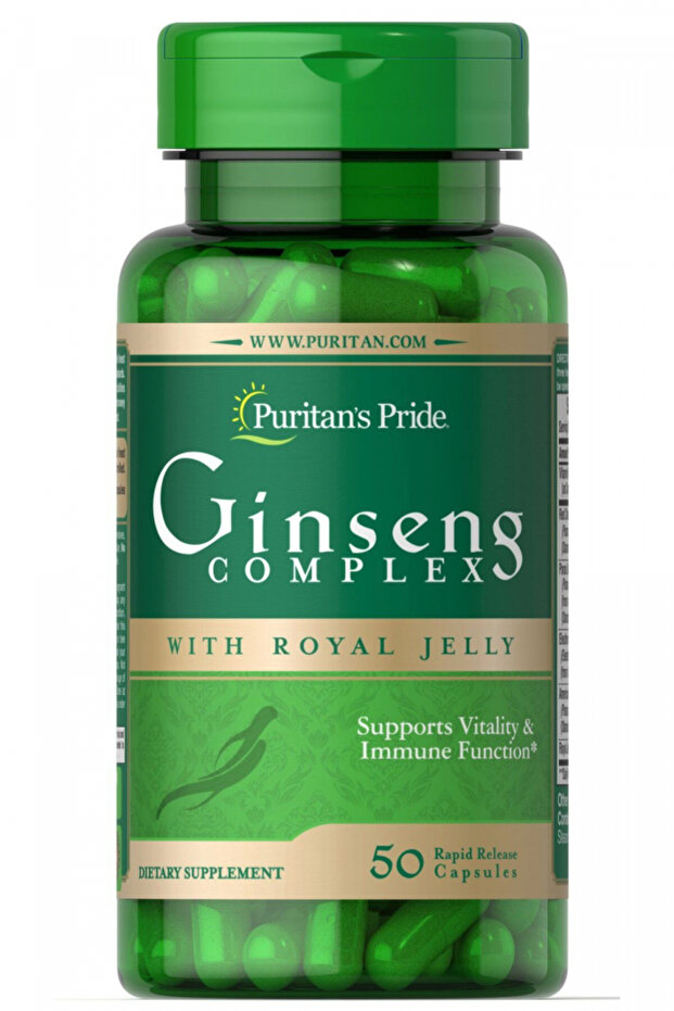Ginseng Complex with Royal Jelly 1000 Mg - 50 Rapid Release Capsules