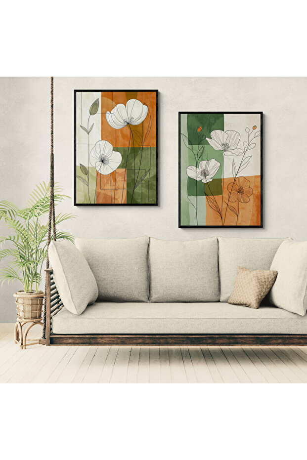 2 Parça Çerçeveli Tablo Seti - 1