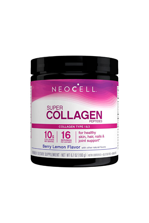 Super Collagen Peptides Powder Berry Lemon 6.7OZ 190g