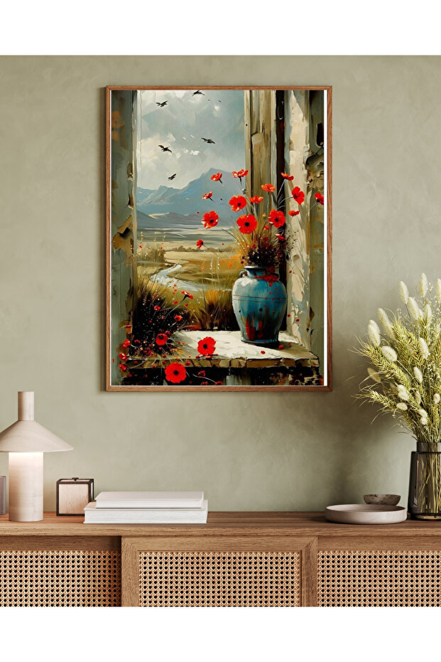 One Piece Living Room Office Decor Painting Stand Alone Artwork Vrynt