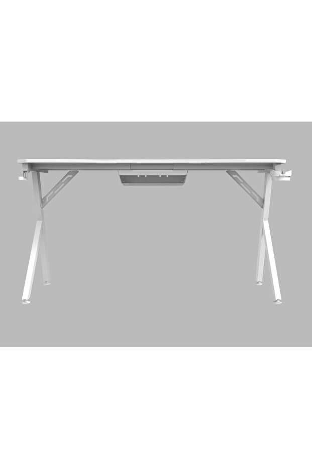 White Gaming Desk with Full Mouse Pad – Modern Computer Table for Gaming & Office - 7