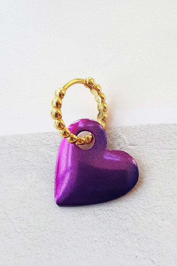 Purple Heart of The Galaxy Pendant