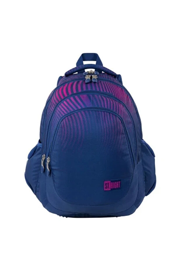 St. Right School Backpack Violet Gradient Wave - With 4 Compartments - 1
