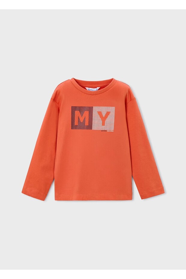 Boy's Basic Long Sleeve Printed T-Shirt