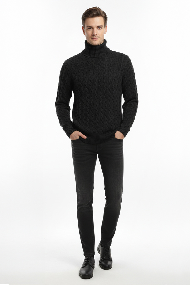 Erkek Balıkçı Yaka Kazak - 2