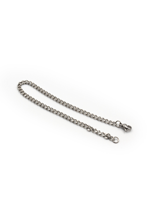Men's Steel Chain Bracelet – Silver Color 3 mm Classic and Stylish Design