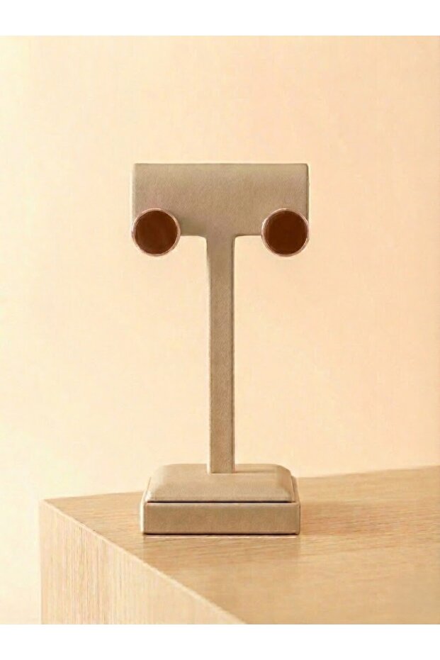 أقراط مستديرة مطلية باللون الوردي من نوفريا بيسك - 2