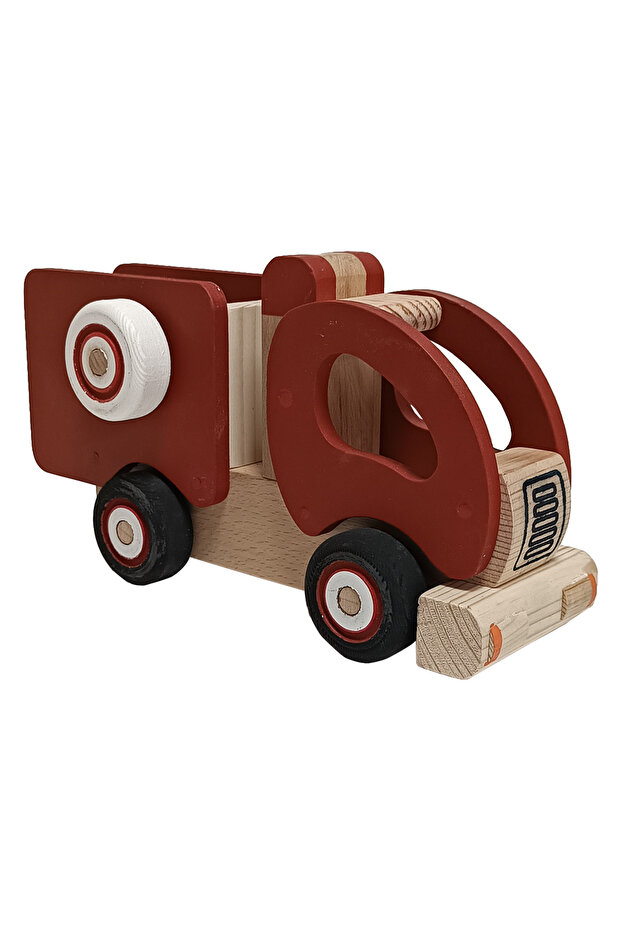 Wooden Toy Fire Truck | Natural Wood | Educational & Durable