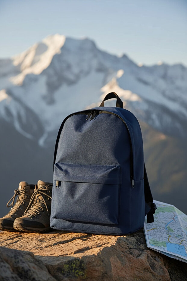 حقيبة ظهر زرقاء داكنة - 2