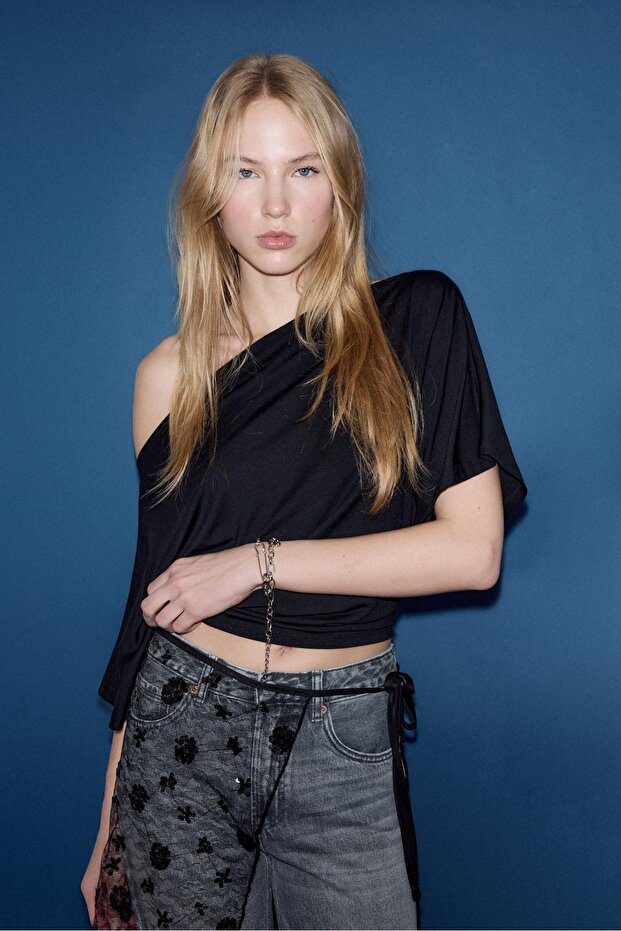 Basic yarasa kollu t-shirt - 3