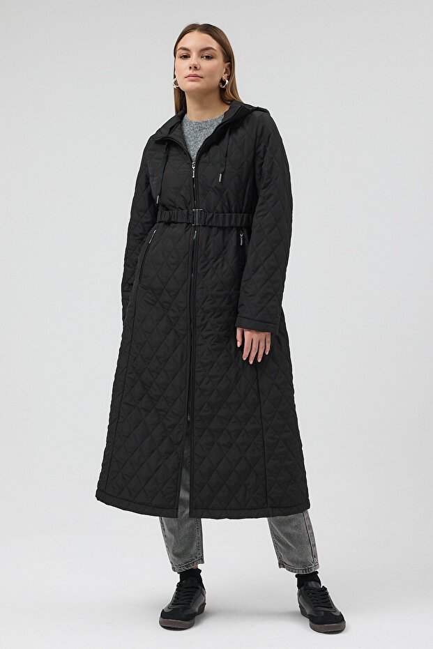 Premium Kapitone Mont Siyah - 5