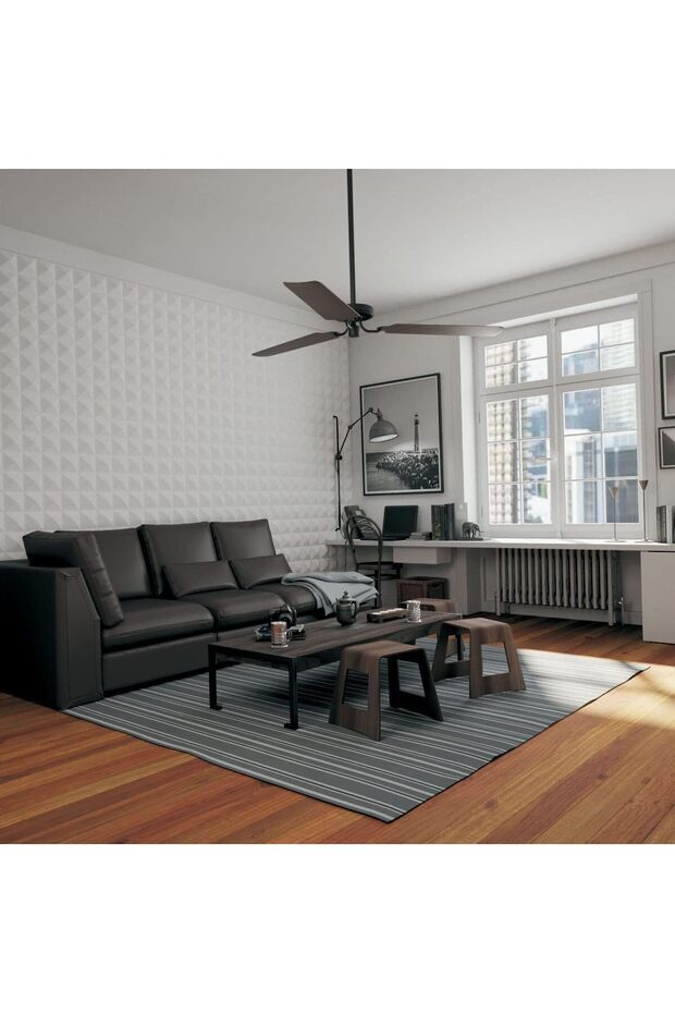 12 قطعة من ألواح الحائط ثلاثية الأبعاد الماسية الشكل المصنوعة من مادة PVC - 4