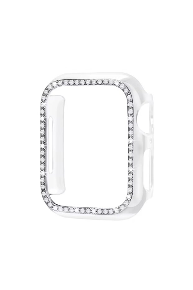 Apple Watch Series 10 - 42 mm Gemstone Case Protector – Rose Gold and Transparent Color