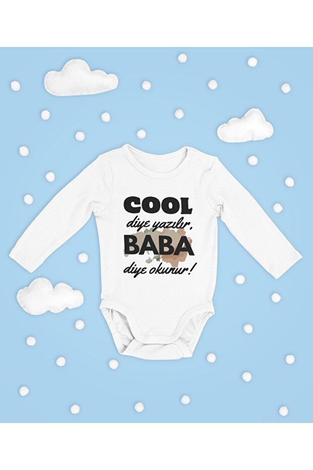 Cool Is Written as Dad, but It Is Read as Written. Cotton Soft Unisex Snap-Button Long-Sleeved Bodysuit.