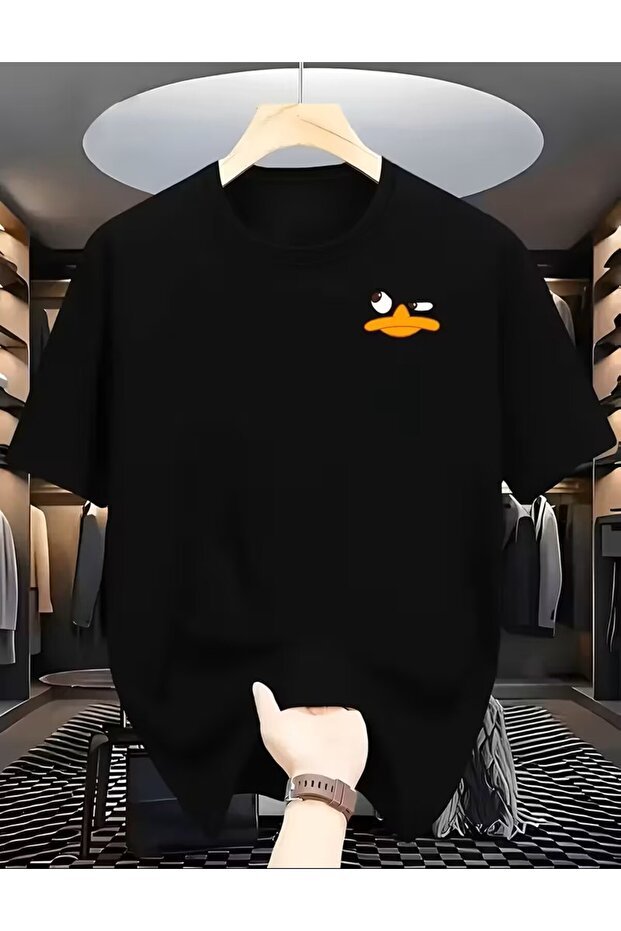 Cute Duck Design Pattern Print T-Shirt