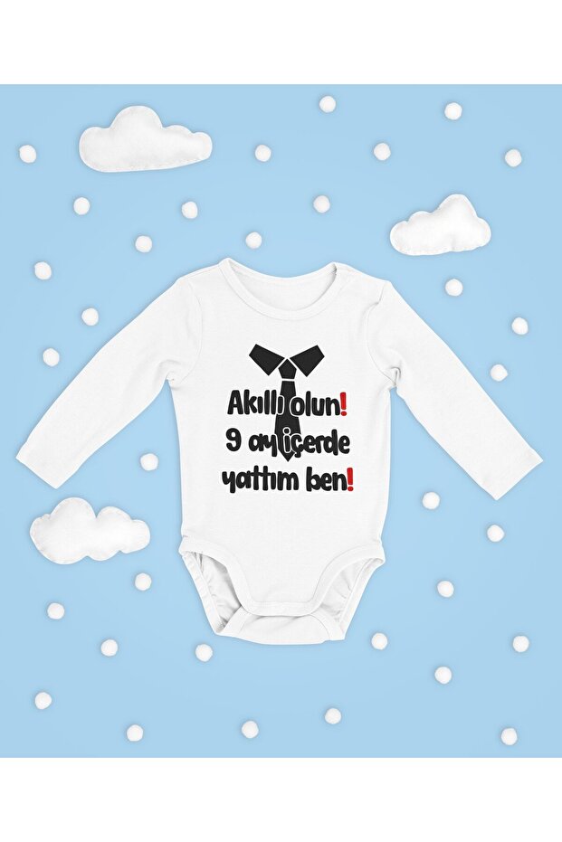 Be Smart, I'M Lying down in 9 Months, This Is Written on Me, Cotton Soft Unisex Snap-On Long Sleeve Bodysuit