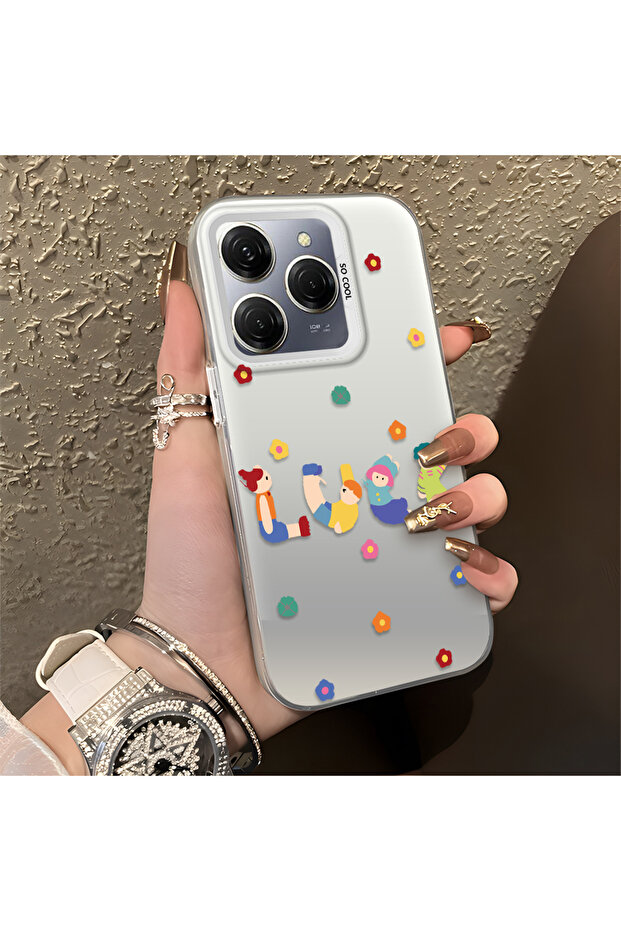 حافظة تكنو سبارك 20 برو متوافقة مع الحافة السيليكونية الصلبة والمضادة للسقوط بنمط ممتع - 4