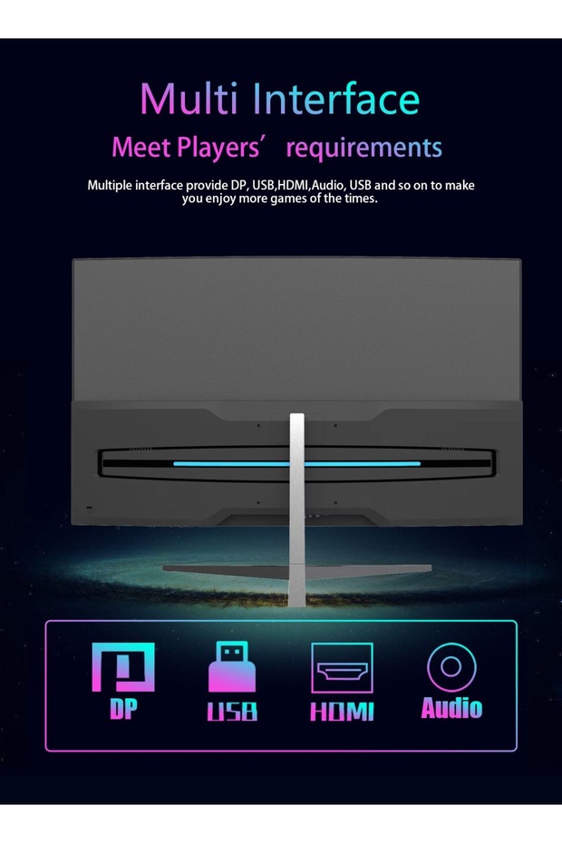 27 Inch Curved Gaming Monitor,QHD 2560 x 1440 Computer Monitor 165Hz,16:9 - 7