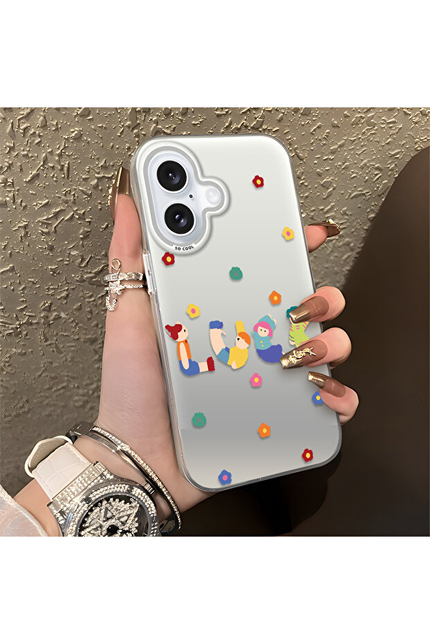 حافظة مضادة للسقوط من السيليكون المتوافقة مع هاتف iPhone 16، بنمط ممتع - 4