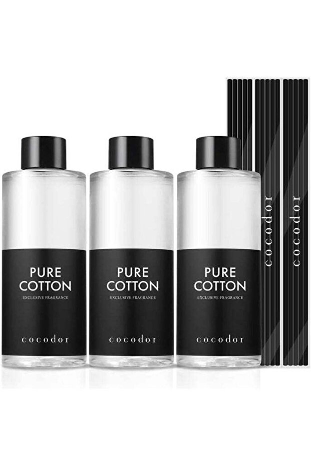 Reed Diffuser Oil Refill/Pure Cotton/6.7oz(200ml)/3 Pack