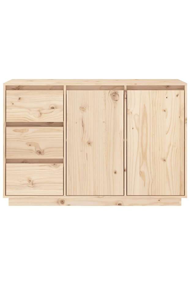 Sideboard 111x34x75 cm Solid Wood Pine - 5