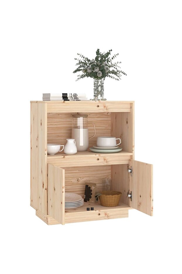 Sideboard 60x34x75 cm Solid Wood Pine - 2
