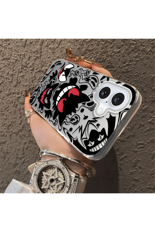 iPhone 16 Compatible Trendy Case Silicone Wrap Acrylic Back Protector - 4