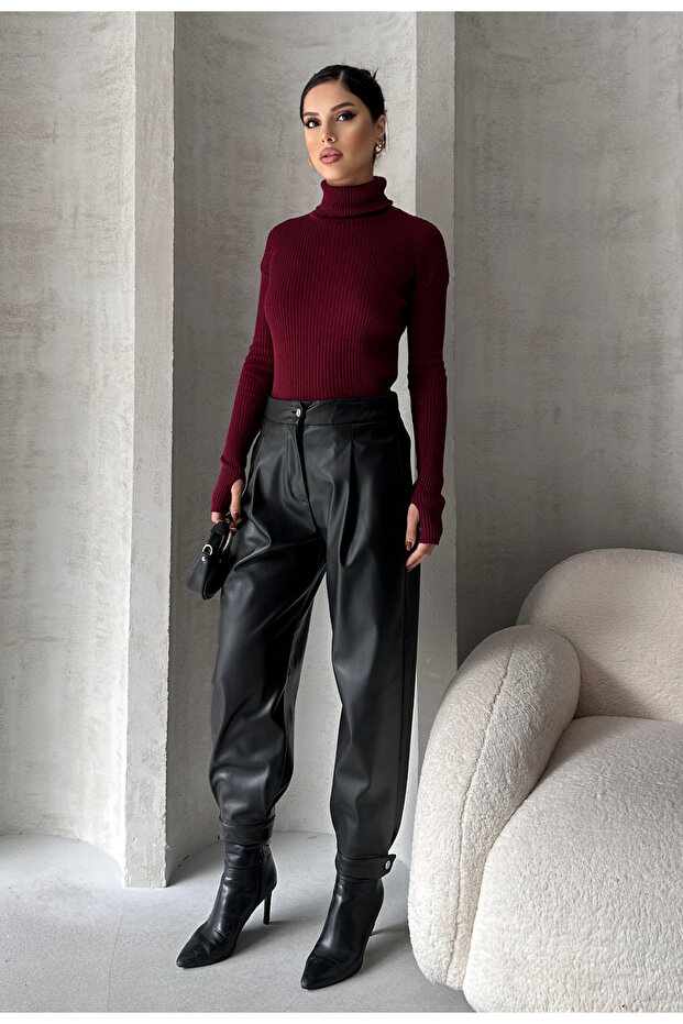 Thick Knitted Pullover Sweater - 2