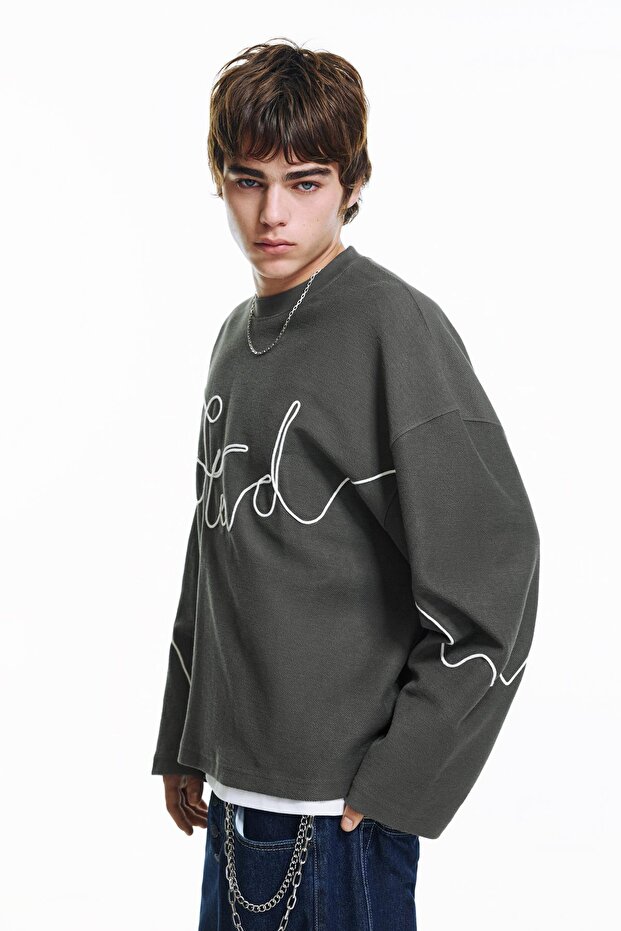 STWD bağcıklı sweatshirt - 3