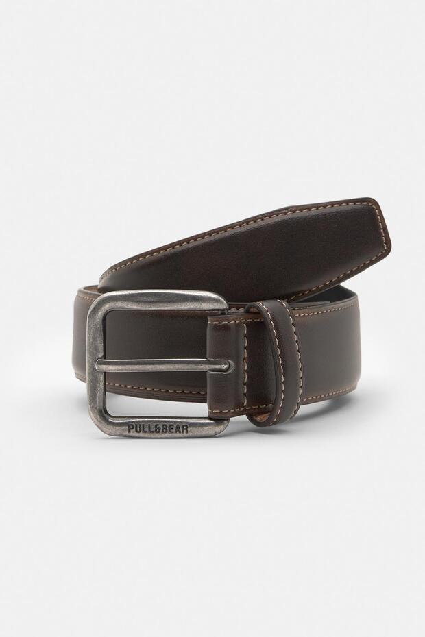 Dikişli suni deri kemer - 2