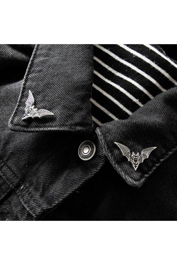2pcs 2PCS/SET Bat Enamel Pin Alternative Goth Fashion Witchy Style Halloween Gift Spooky Lapel Jewel
